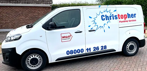 van in company livery