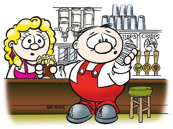 Refilling the system cartoon